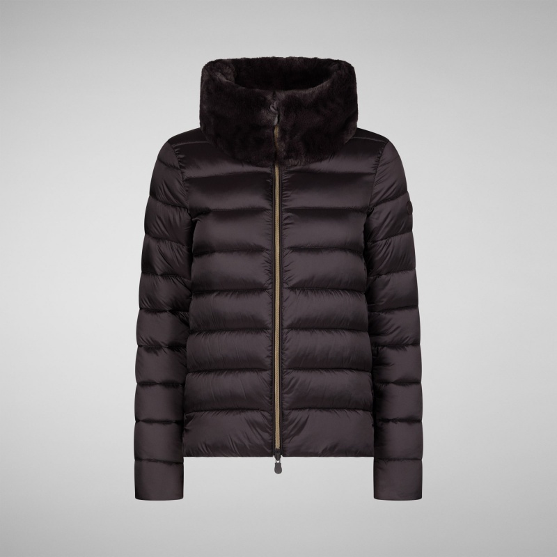Save The Duck Mei Puffer Jacket Marrones Negras | XEUDI2380
