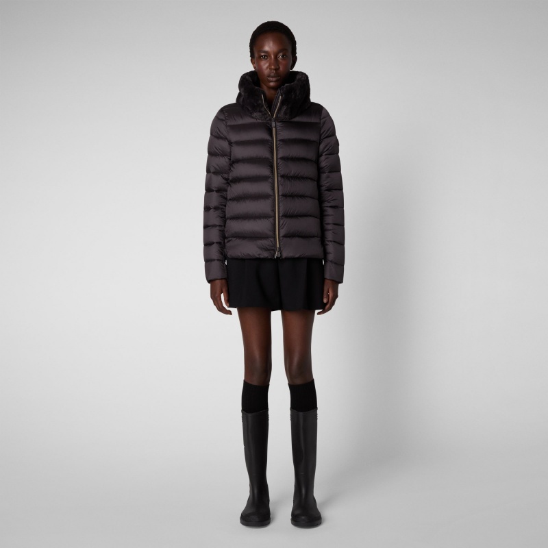 Save The Duck Mei Puffer Jacket Marrones Negras | XEUDI2380