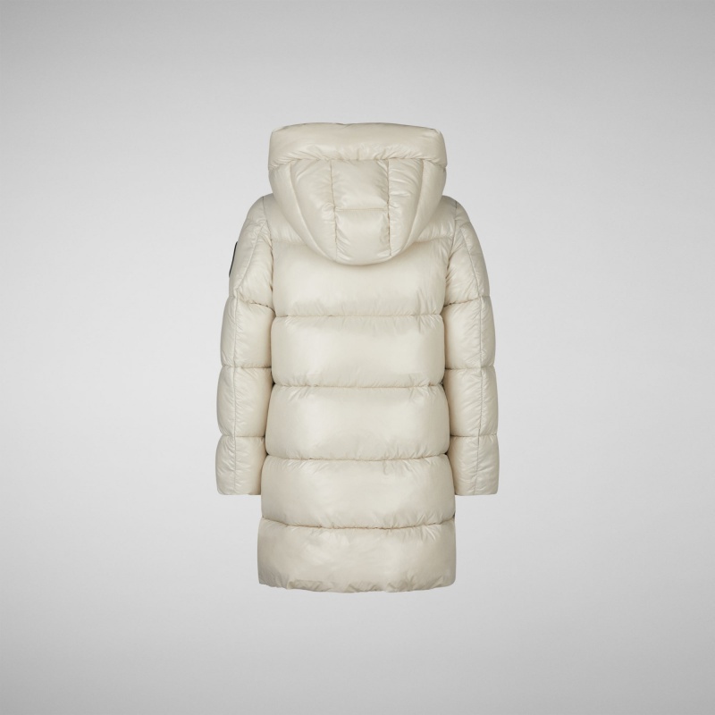 Save The Duck Millie Encapuchado Puffer Coat Beige | HJBZN4129