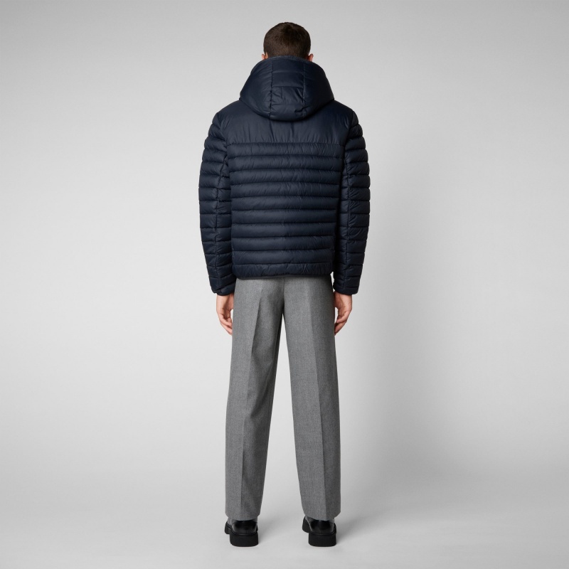 Save The Duck Morus Encapuchado Jacket Azules Negras | DUXBC8076