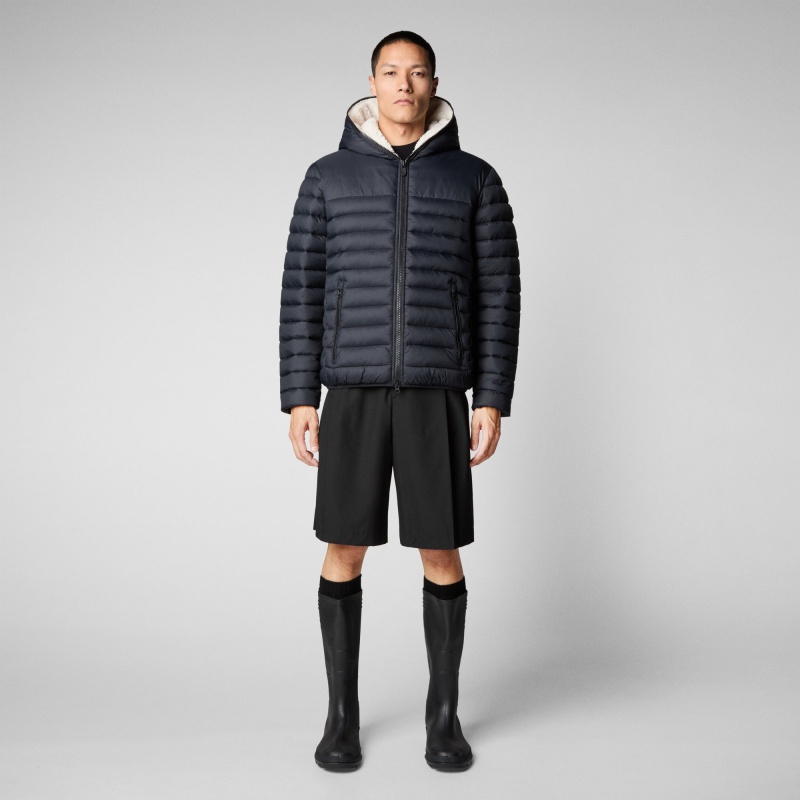 Save The Duck Morus Encapuchado Jacket Negras | XTHJW7983
