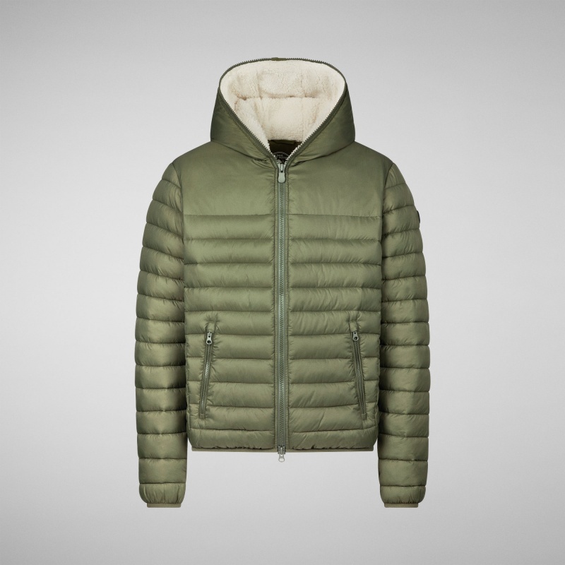 Save The Duck Morus Encapuchado Jacket Verde | JMZFK9650