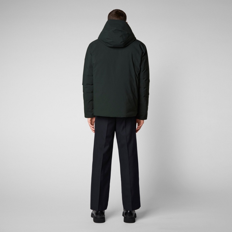Save The Duck Obione Encapuchado Puffer Jacket Verde Negras | MGYWF0796