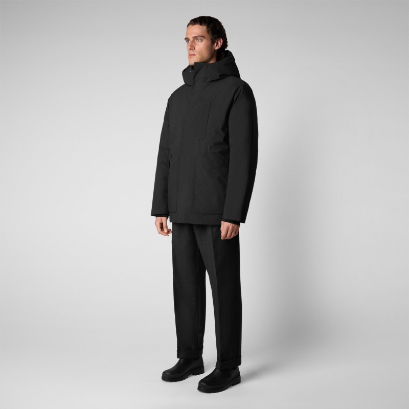 Save The Duck Phrys Encapuchado Coat Negras | GHJNW6173
