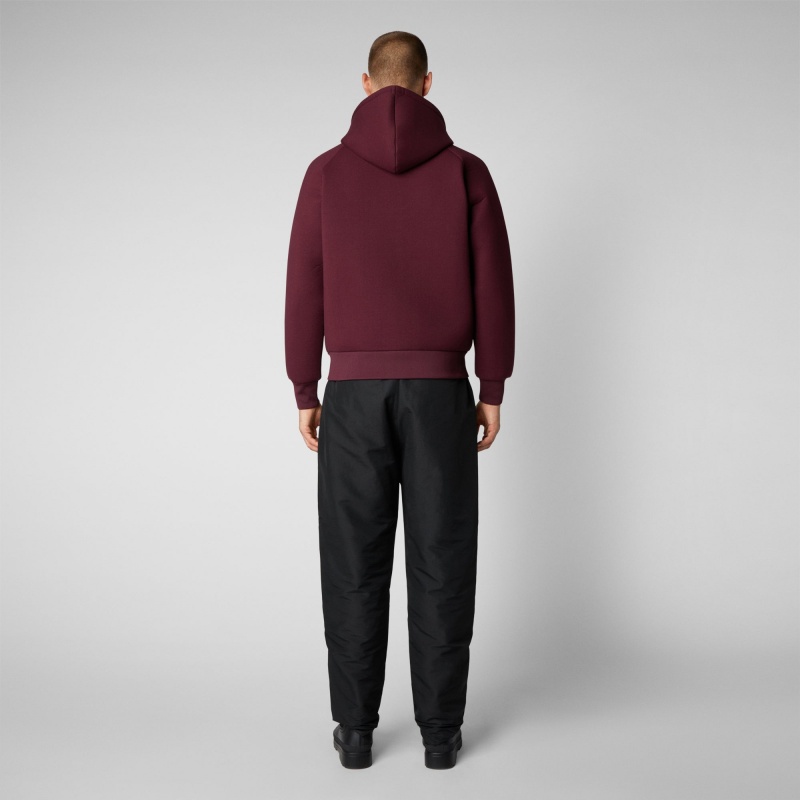 Save The Duck Pileus Hoodie Burdeos Negras | LSTQA4273