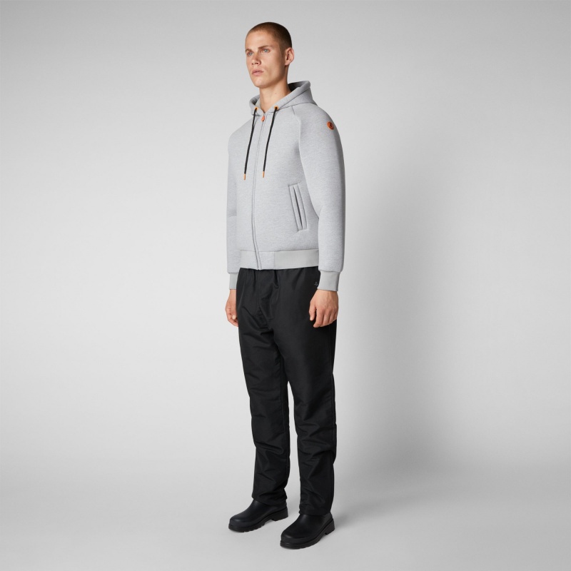 Save The Duck Pileus Hoodie Gris Claro | UGVFO1465