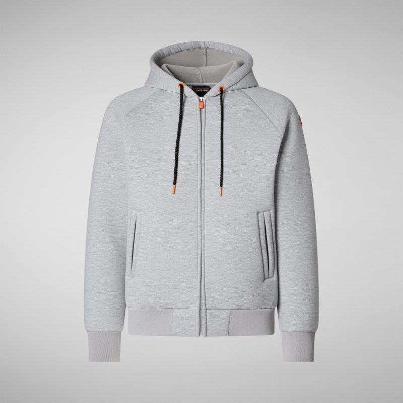 Save The Duck Pileus Hoodie Gris Claro | UGVFO1465