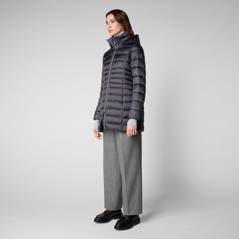 Save The Duck Reese Encapuchado Puffer Coat Gris | FOHSM1072