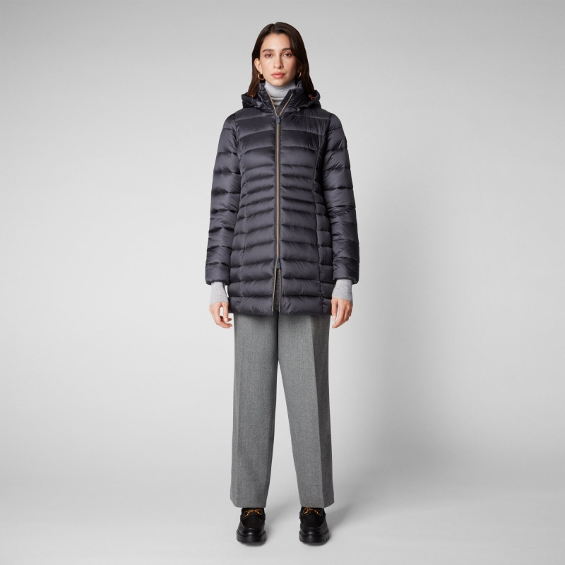 Save The Duck Reese Encapuchado Puffer Coat Gris | FOHSM1072