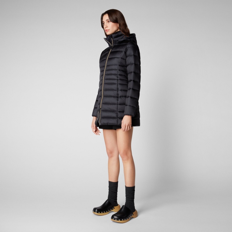Save The Duck Reese Encapuchado Puffer Coat Negras | GMBIZ4796