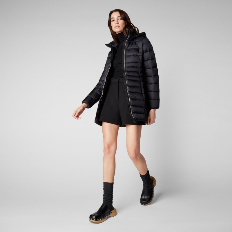 Save The Duck Reese Encapuchado Puffer Coat Negras | GMBIZ4796