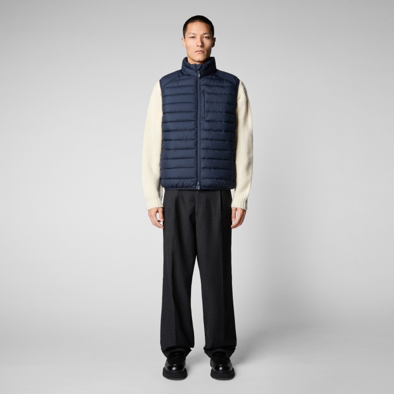 Save The Duck Rhus Puffer Vest Azules Negras | LGBTJ4076