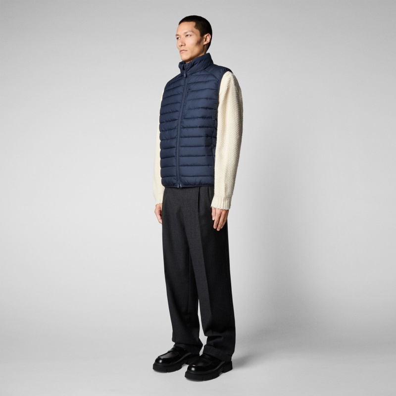 Save The Duck Rhus Puffer Vest Azules Negras | LGBTJ4076