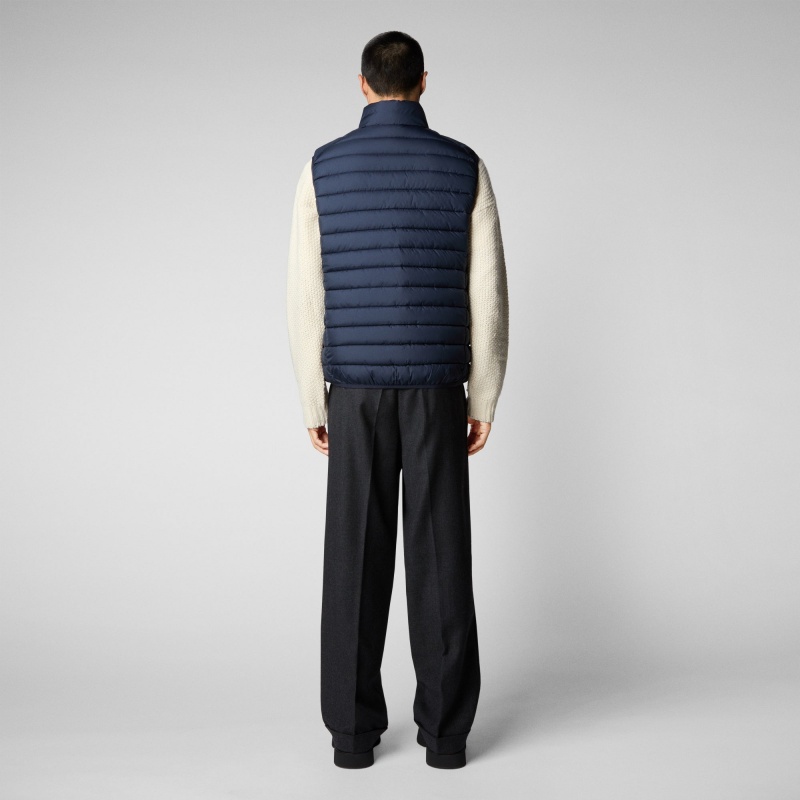 Save The Duck Rhus Puffer Vest Azules Negras | LGBTJ4076
