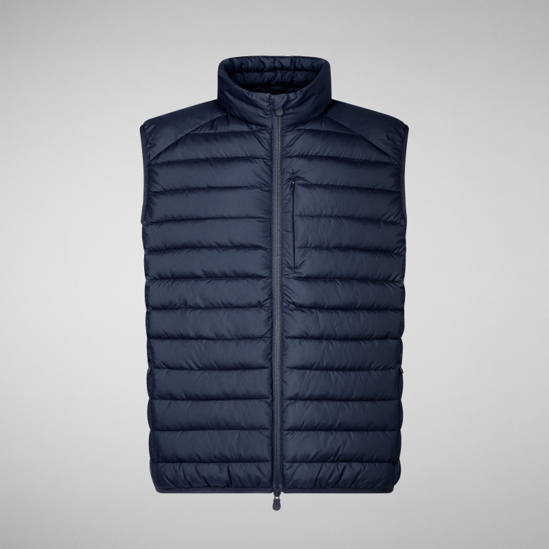 Save The Duck Rhus Puffer Vest Azules Negras | LGBTJ4076