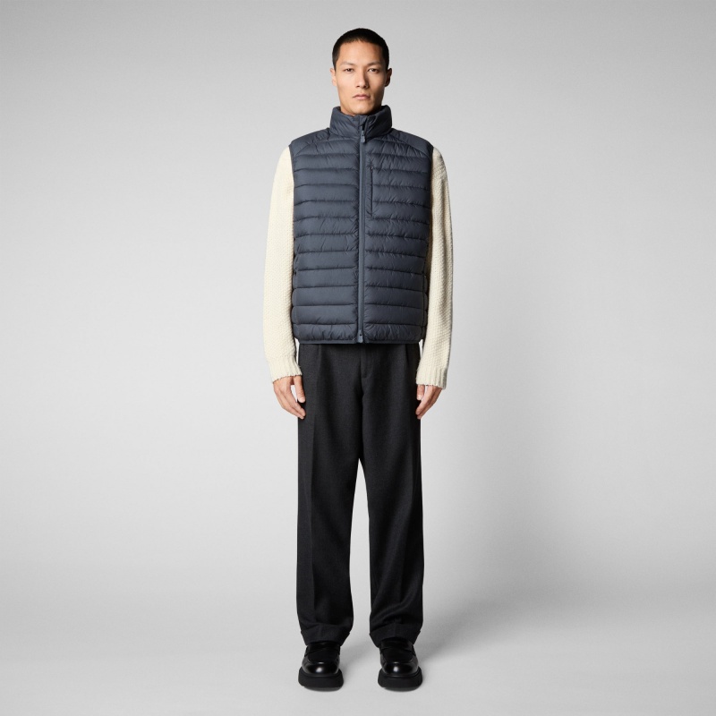 Save The Duck Rhus Puffer Vest Gris Negras | EDNOY0517