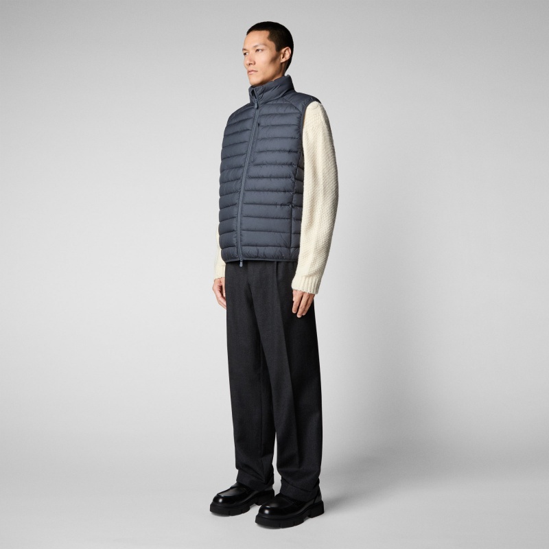 Save The Duck Rhus Puffer Vest Gris Negras | EDNOY0517