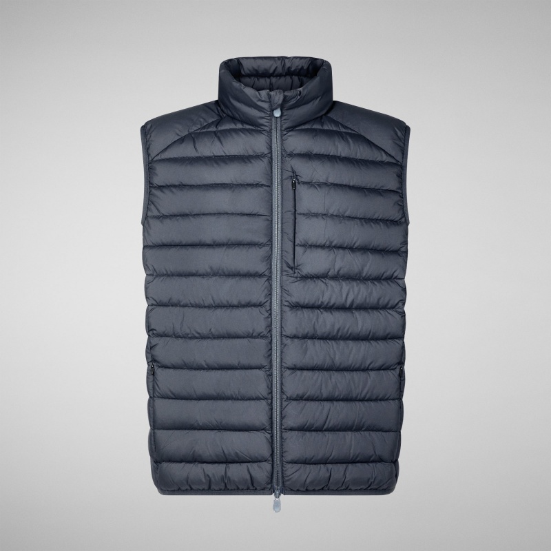 Save The Duck Rhus Puffer Vest Gris Negras | EDNOY0517