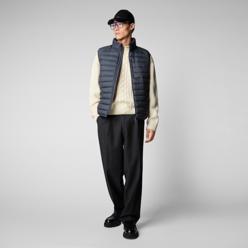 Save The Duck Rhus Puffer Vest Gris Negras | EDNOY0517