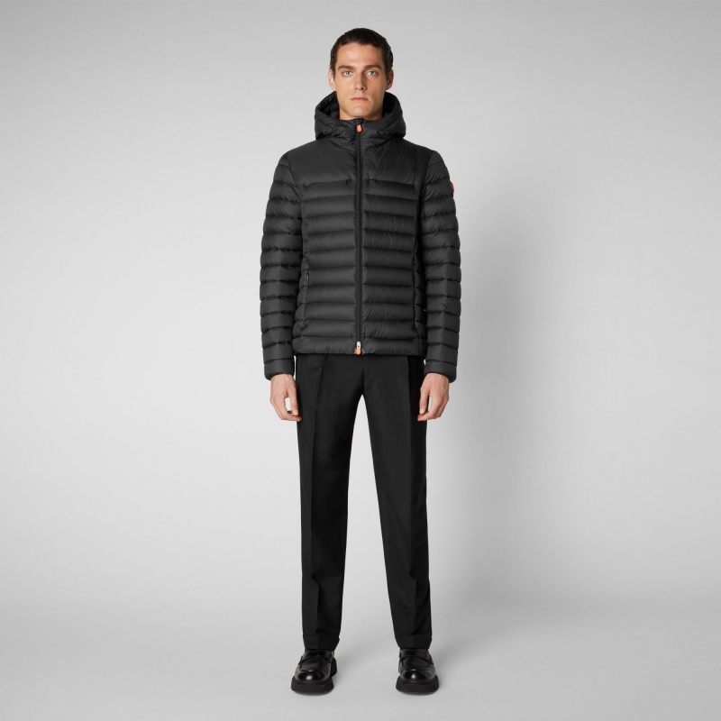 Save The Duck Roman Encapuchado Puffer Jacket Negras | CUATY1063