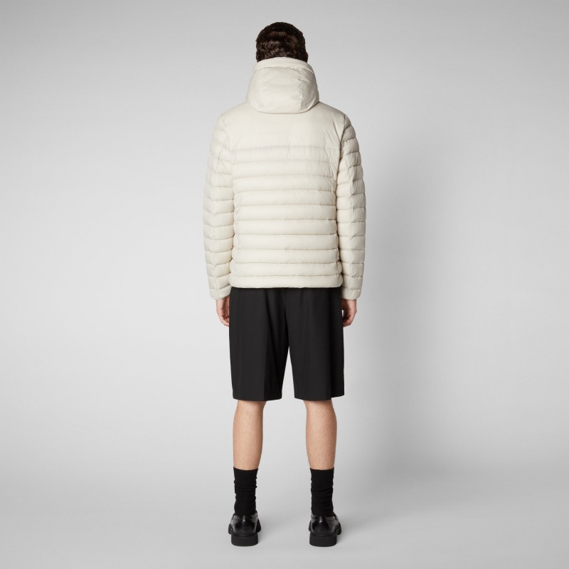 Save The Duck Roman Encapuchado Puffer Jacket Rainy Biege | XKFDE5183