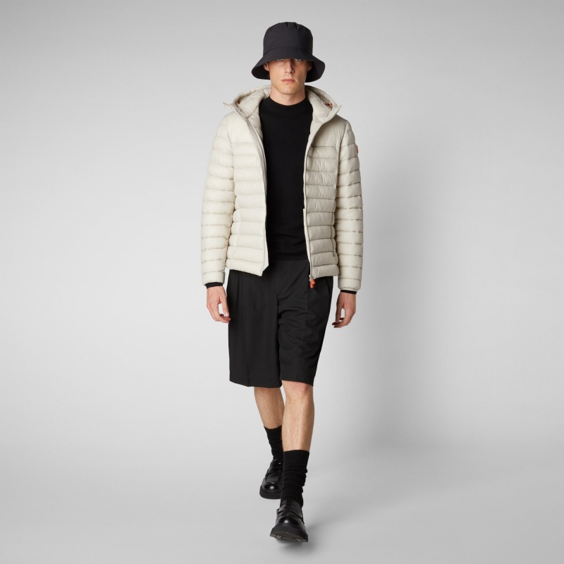 Save The Duck Roman Encapuchado Puffer Jacket Rainy Biege | XKFDE5183
