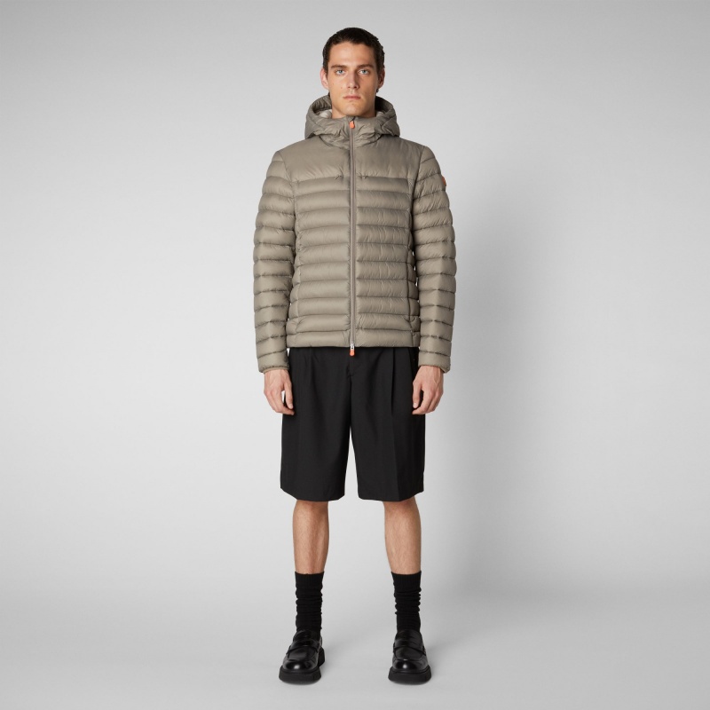 Save The Duck Roman Encapuchado Puffer Jacket Gris | ACIKR8460
