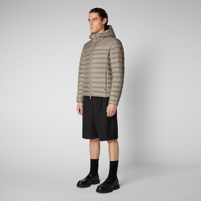 Save The Duck Roman Encapuchado Puffer Jacket Gris | ACIKR8460