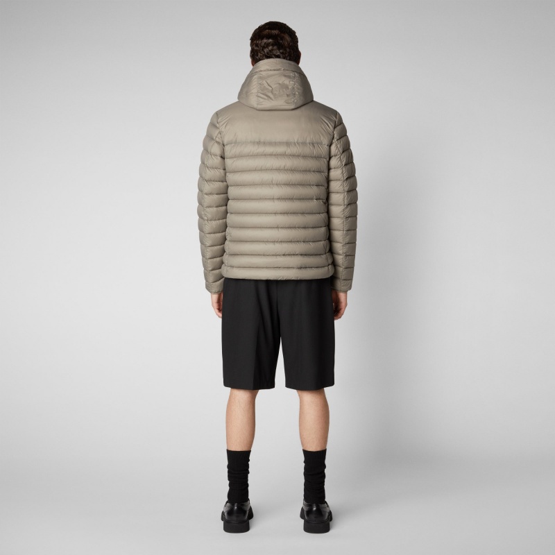 Save The Duck Roman Encapuchado Puffer Jacket Gris | ACIKR8460