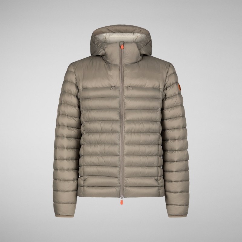 Save The Duck Roman Encapuchado Puffer Jacket Gris | ACIKR8460