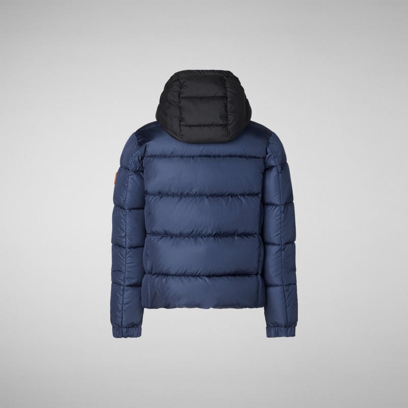 Save The Duck Rumex Encapuchado Puffer Jacket Azul Marino Azules | PUVQF1243