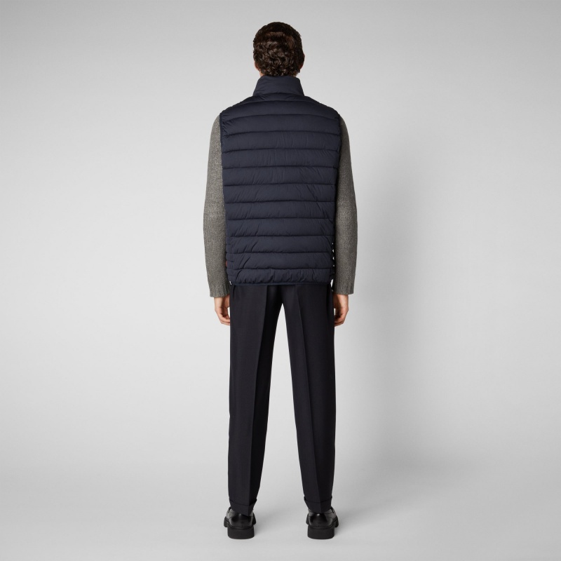Save The Duck Russell Puffer Vest Azules Negras | UTPOR4187