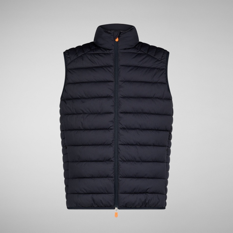 Save The Duck Russell Puffer Vest Azules Negras | UTPOR4187