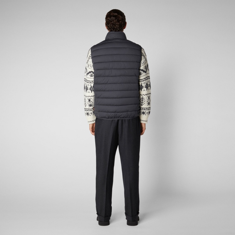 Save The Duck Russell Puffer Vest Gris Negras | WLMGX3029