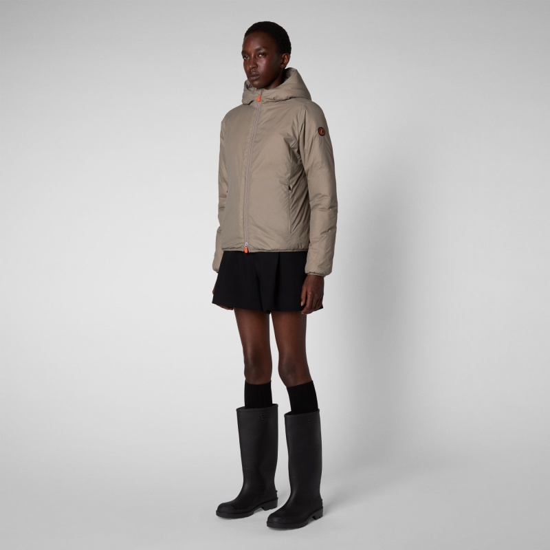 Save The Duck Ruth Encapuchado Jacket Gris | GSHZC8407