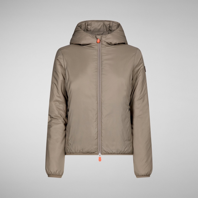 Save The Duck Ruth Encapuchado Jacket Gris | GSHZC8407