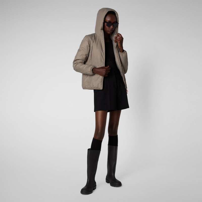 Save The Duck Ruth Encapuchado Jacket Gris | GSHZC8407