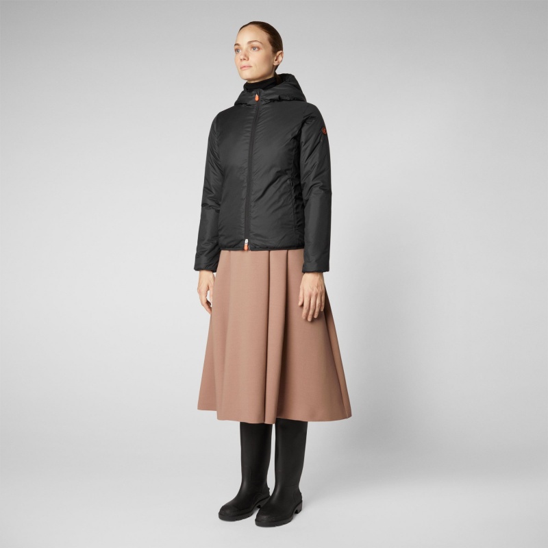 Save The Duck Ruth Encapuchado Jacket Negras | FMTUV2569