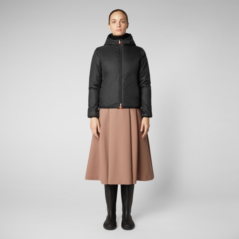 Save The Duck Ruth Encapuchado Jacket Negras | FMTUV2569