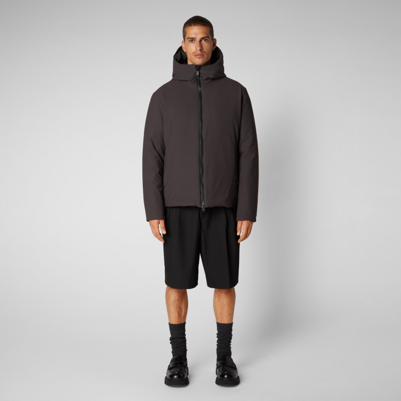 Save The Duck Sabal Encapuchado Jacket Marrones Negras | DRNOE9310