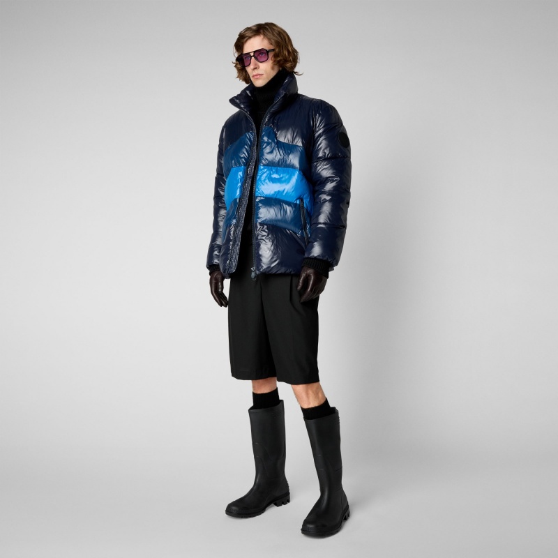 Save The Duck Satyrium Puffer Jacket Azules | OBZDP5814