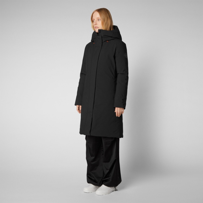 Save The Duck Sienna Encapuchado Parka Negras | ABXNR4231