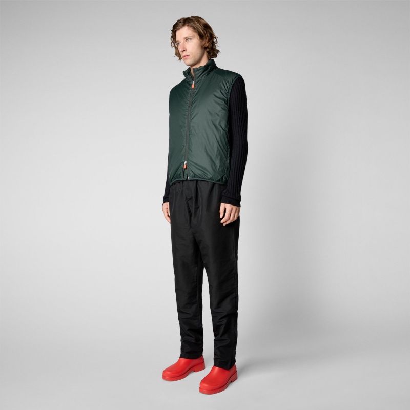 Save The Duck Stelis Vest Verde Negras | MKFHA7605