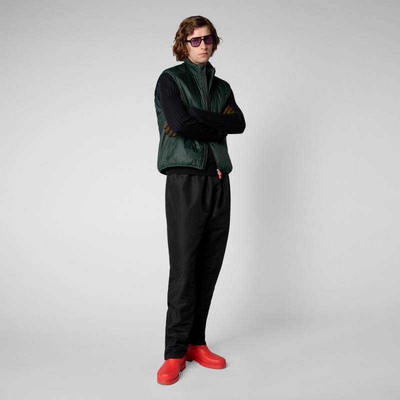 Save The Duck Stelis Vest Verde Negras | MKFHA7605