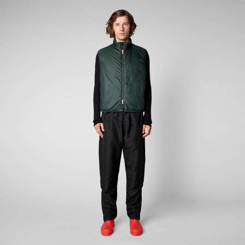 Save The Duck Stelis Vest Verde Negras | MKFHA7605