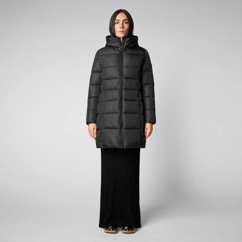 Save The Duck Taylor Encapuchado Puffer Coat Negras | SOCRT7182