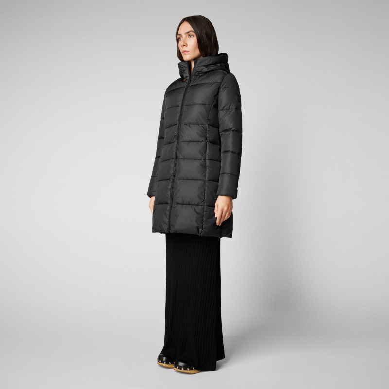 Save The Duck Taylor Encapuchado Puffer Coat Negras | SOCRT7182