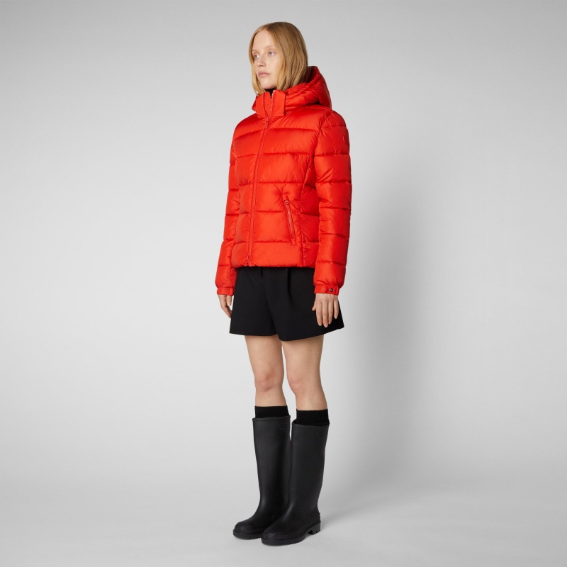 Save The Duck Tess Puffer Jacket with Detachable Hood Rojas | GQLCV9324