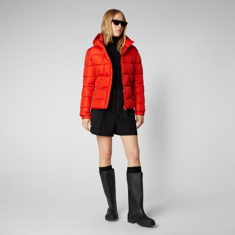 Save The Duck Tess Puffer Jacket with Detachable Hood Rojas | GQLCV9324