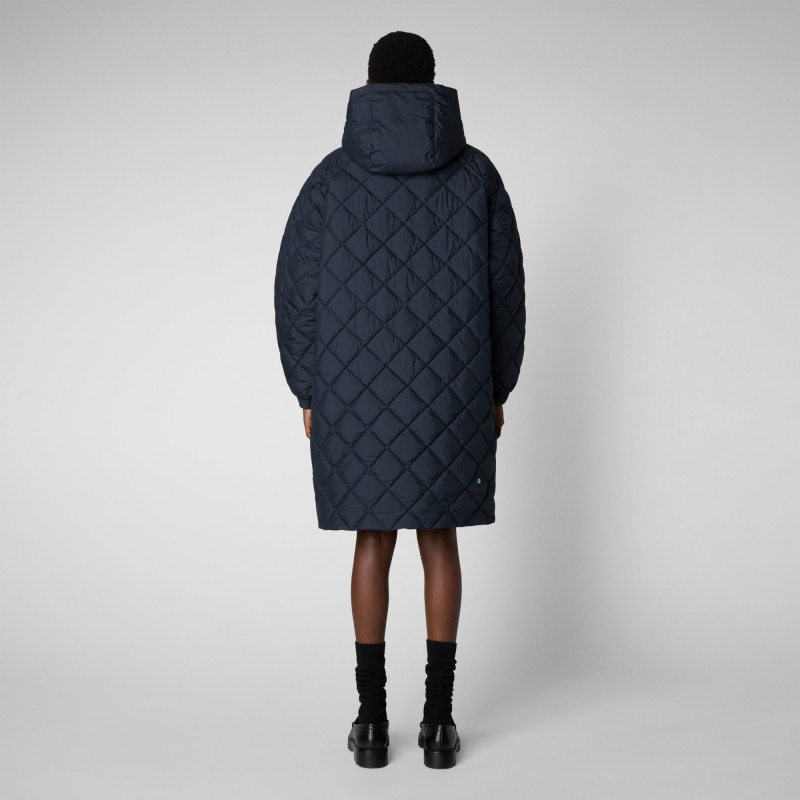 Save The Duck Valerian Puffer Coat Azules Negras | GDLNZ8692